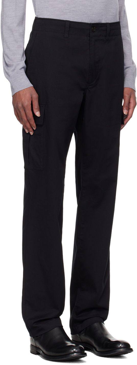 Theory Black Straight Cargo Pants