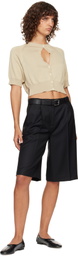 The Frankie Shop Black Toni Leather Belt