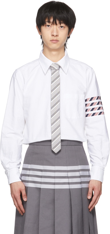 Photo: Thom Browne White Oxford 4-Bar Shirt