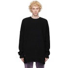Johnlawrencesullivan Black Wool Front Side Buttoned Sweater