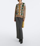 Khaite Tammy wool and silk argyle sweater