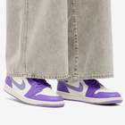 Air Jordan Women's 1 Mid W Sneakers in Action Grape/Purple