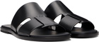 BOSS Black Leather Slides