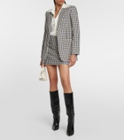 Ami Paris Checked cotton and wool miniskirt
