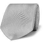 Dunhill - 8cm Polka-Dot Silk-Faille Tie - Men - Gray