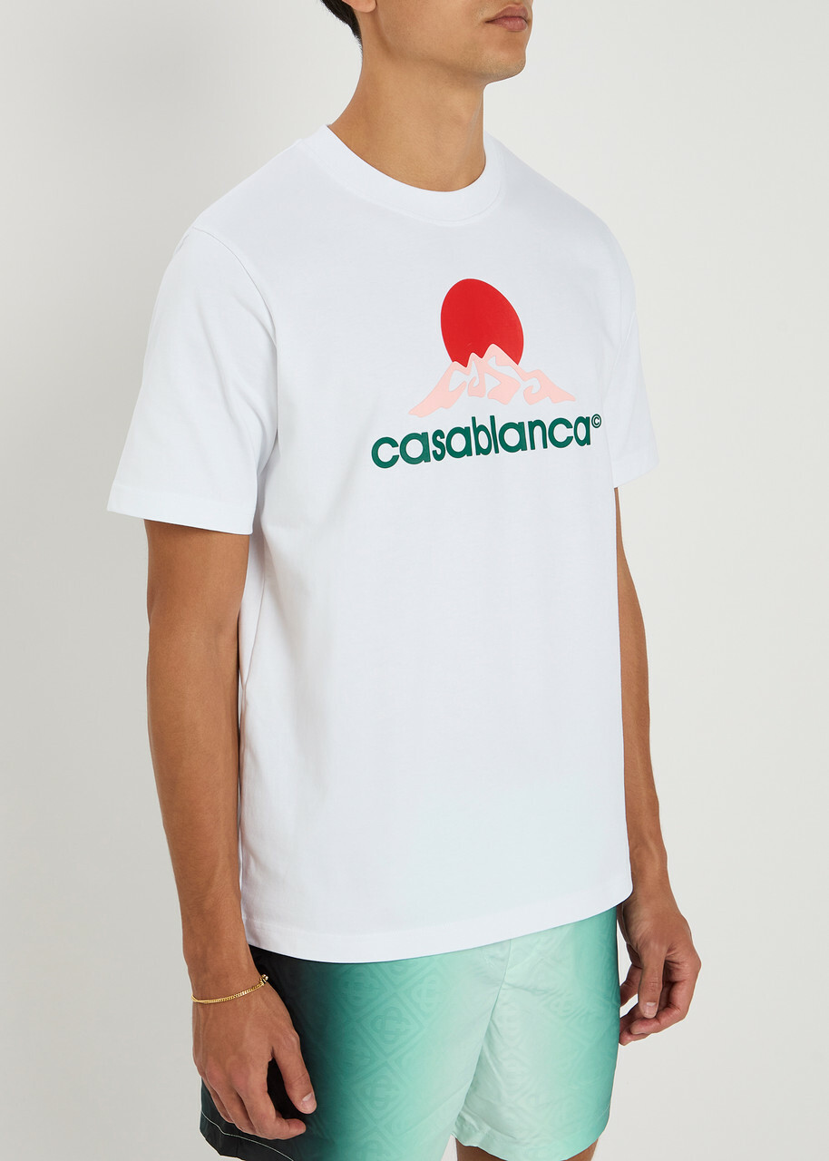 Casablanca Montagne Logo-print Cotton T-shirt White Casablanca