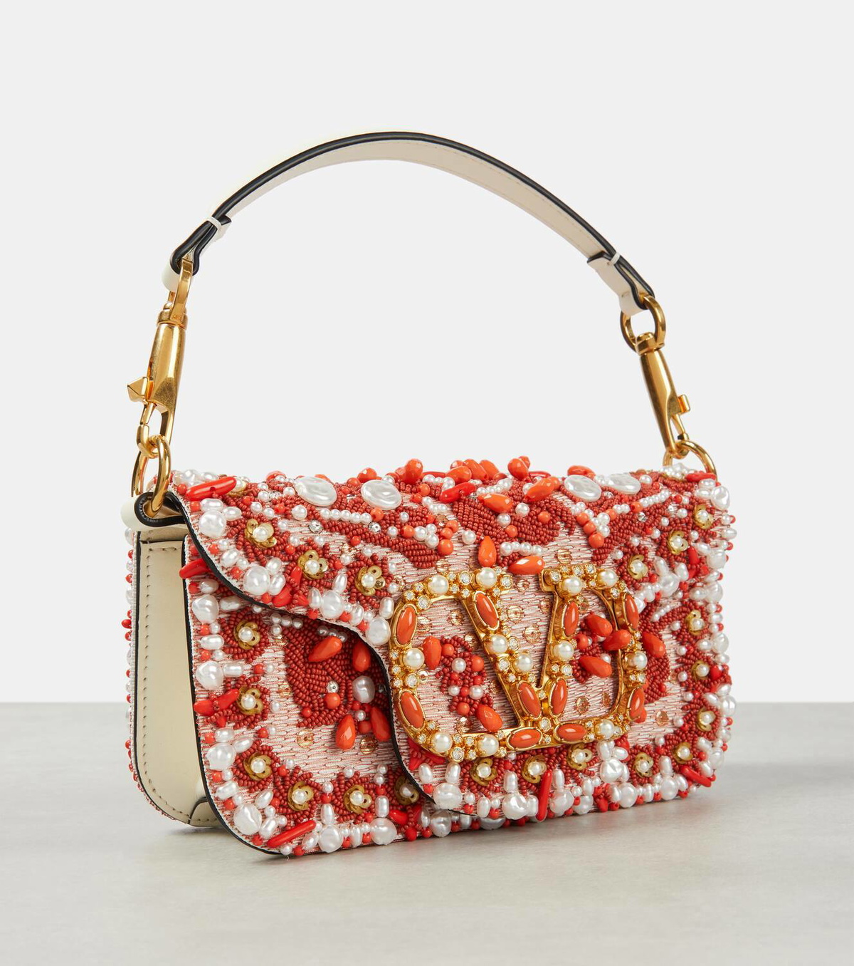Valentino Garavani Locò Small embellished shoulder bag Valentino