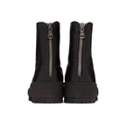 Kenzo Black Grained Leather Chelsea Boots