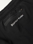 DISTRICT VISION - Layered Straight-Leg Logo-Print Shell and Stretch Recycled-Jersey Shorts - Black