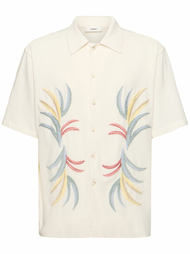 Photo: COMMAS Palm Embroidered Camp Collar Shirt