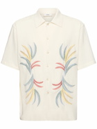 COMMAS Palm Embroidered Camp Collar Shirt