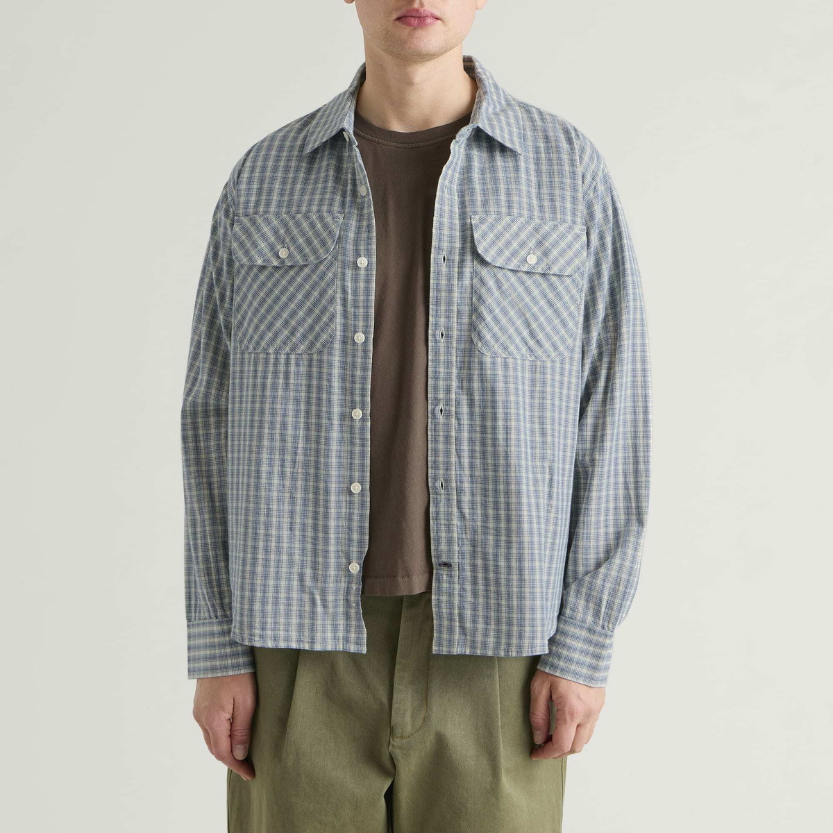 Corridor Men's Americana Check LS in Blue