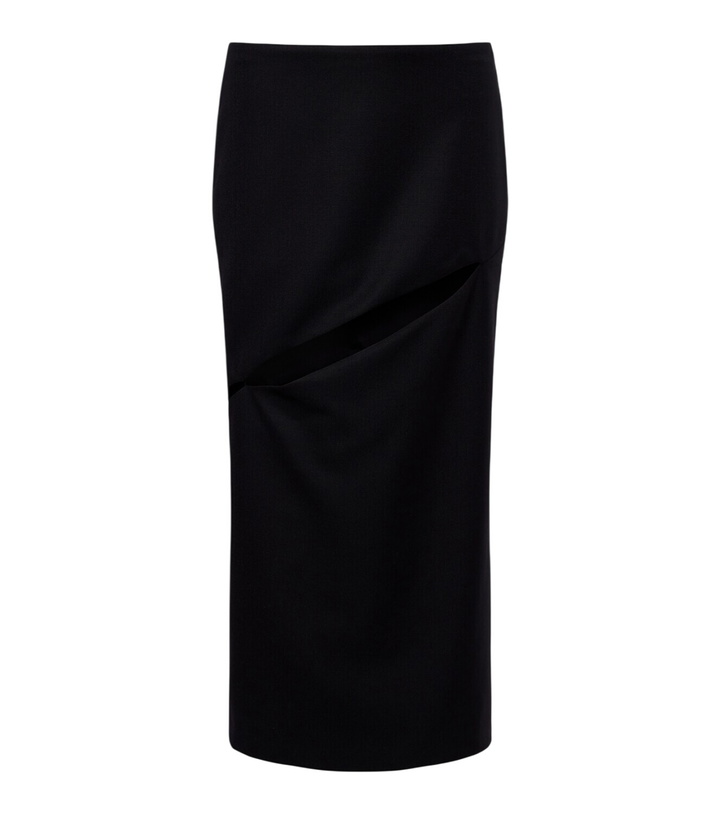 Photo: Jil Sander Cutout wool and mohair midi skirt