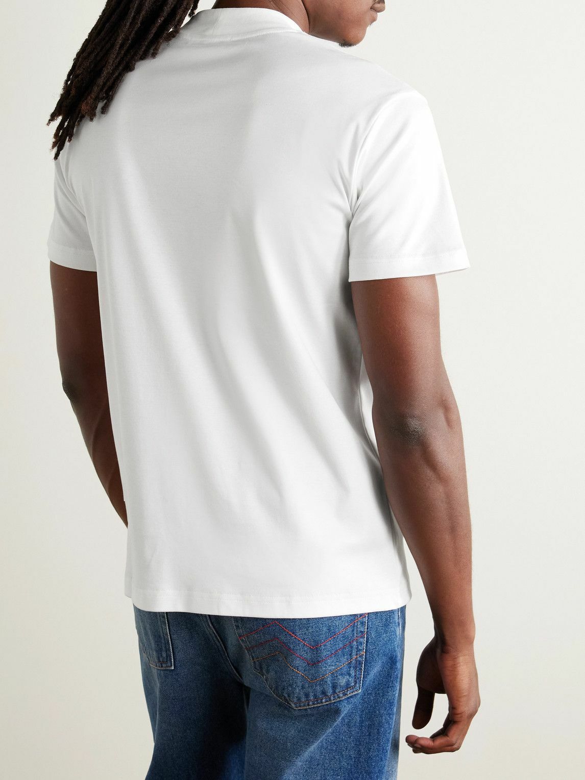 Lardini - Mercerised Cotton-Jersey T-Shirt - White