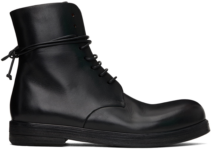 Photo: Marsèll Black Zucca Zeppa Lace Up Ankle Boots