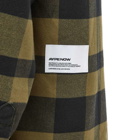 Men's AAPE AAPE Now Check Flannel Shirt in Olive