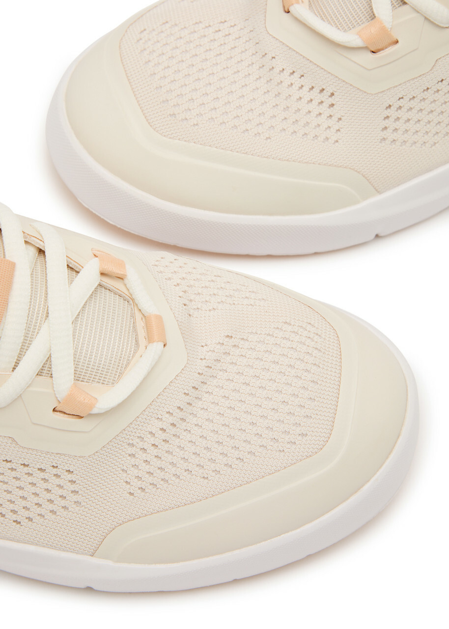 ON X The Roger Spin Panelled Mesh-knit Sneakers Cream