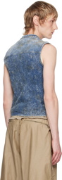 Diesel Blue D-Nata-Fse Denim Vest