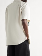 Acne Studios - Sana Camp-Collar Appliquéd Cotton Shirt - Neutrals
