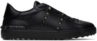 Valentino Garavani Black Rockstud Untitled Sneakers