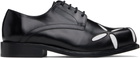 Stefan Cooke SSENSE Exclusive Black & White Slashed Square Toe Derbys
