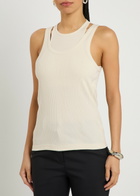 Armarium Filippa Layered Ribbed Cotton Tank Off White