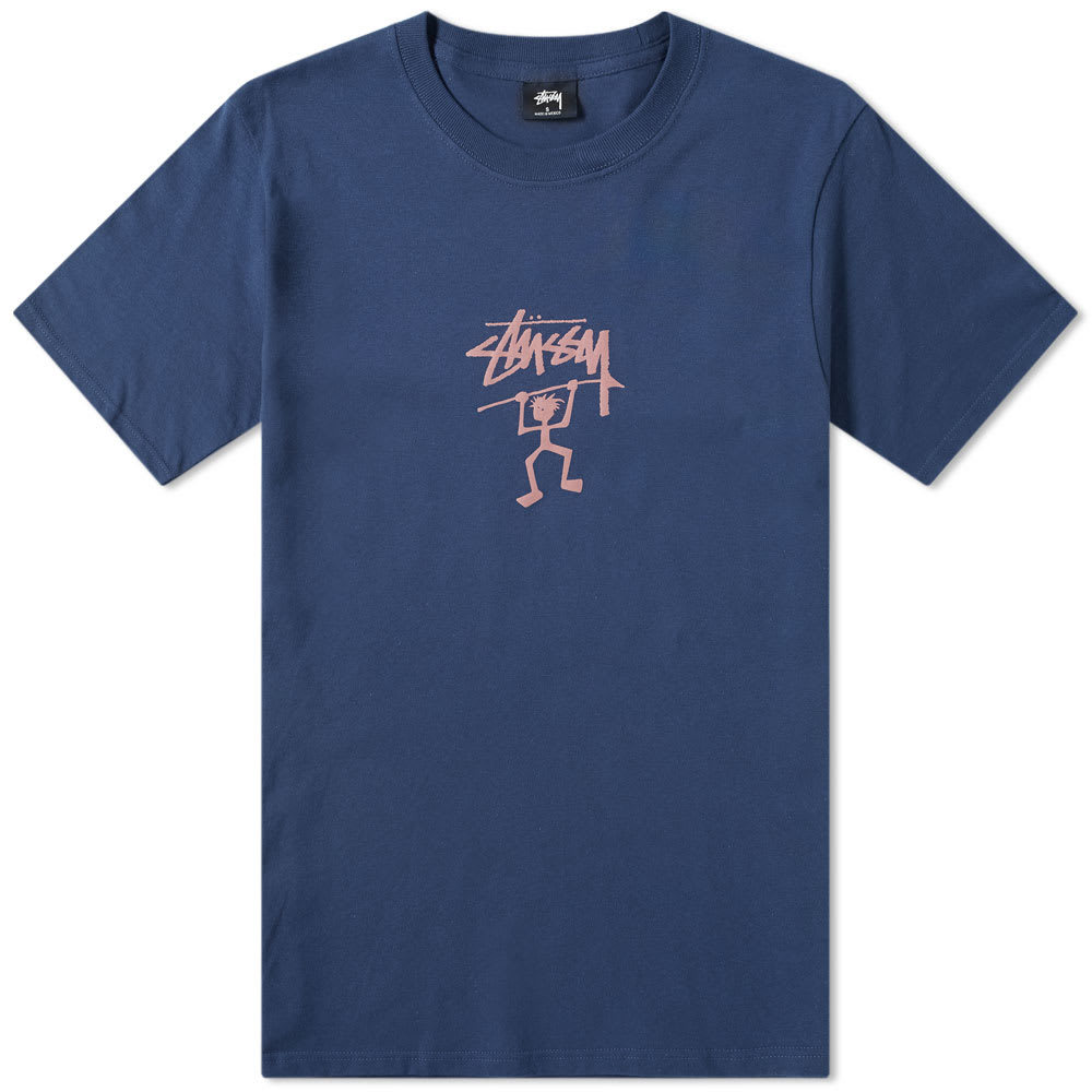 Stussy Warrior Man Tee Navy Stussy