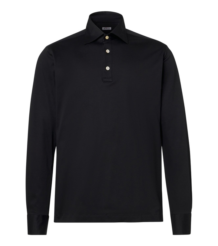 Photo: Kiton Cotton poplin polo top