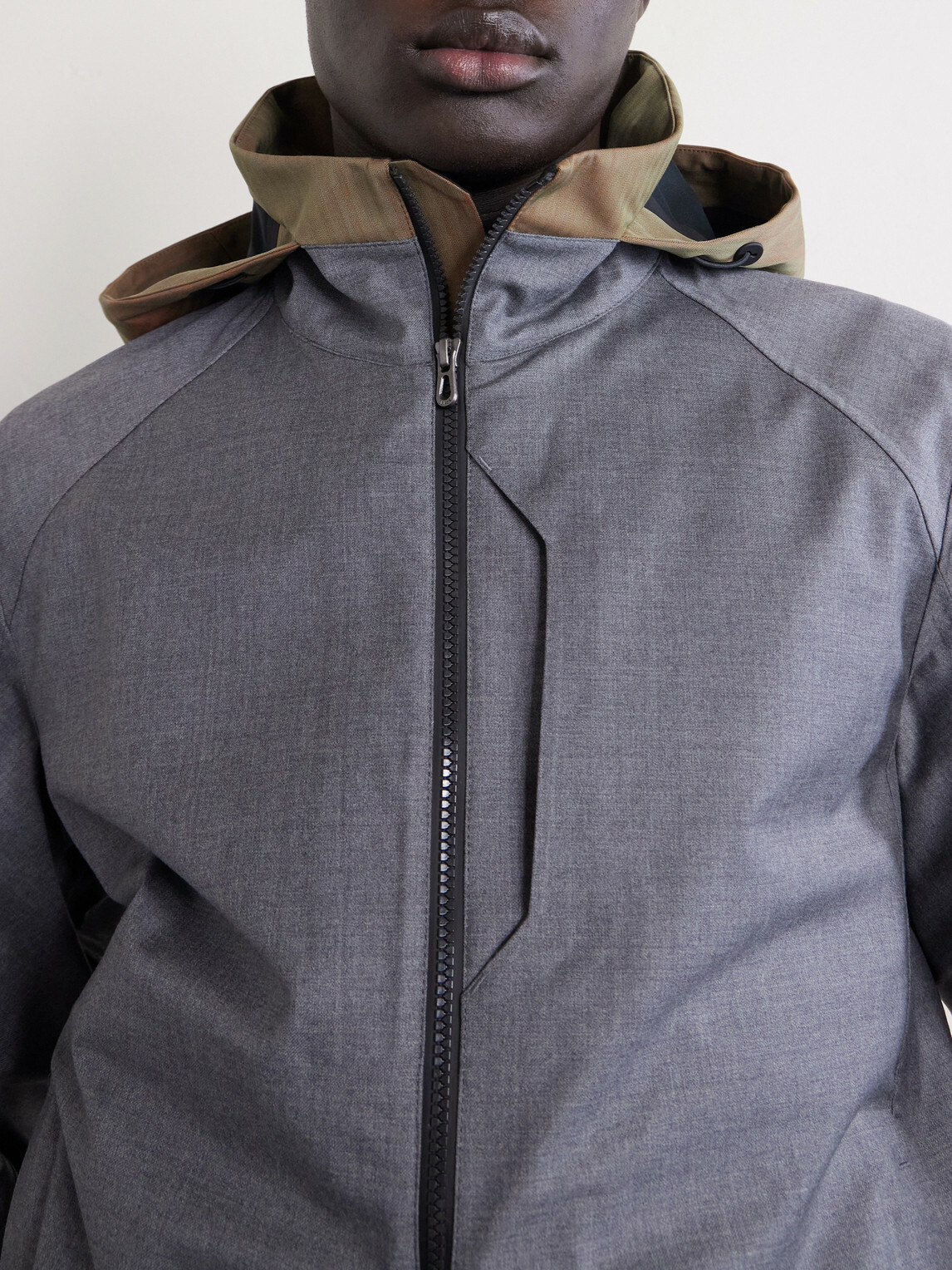 SEASE - Summer Balma Virgin Wool Hooded Jacket - Gray