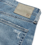 AG Jeans - Tellis Slim-Fit Distressed Stretch-Denim Jeans - Blue