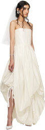 Wed SSENSE Exclusive Off-White Gathered Maxi Dress