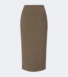 Mugler Wool-blend pencil skirt