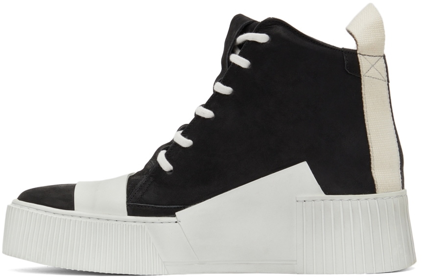 Boris Bidjan Saberi Black & Off-White Suede Bamba 1.1 High Top