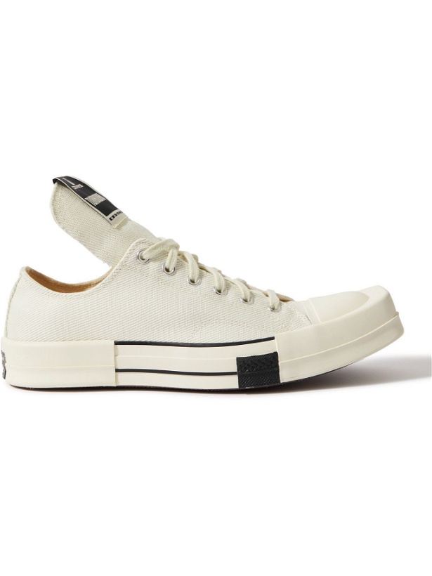 Photo: Rick Owens - Converse TURBODRK Chuck 70 Rubber-Trimmed Canvas Sneakers - White