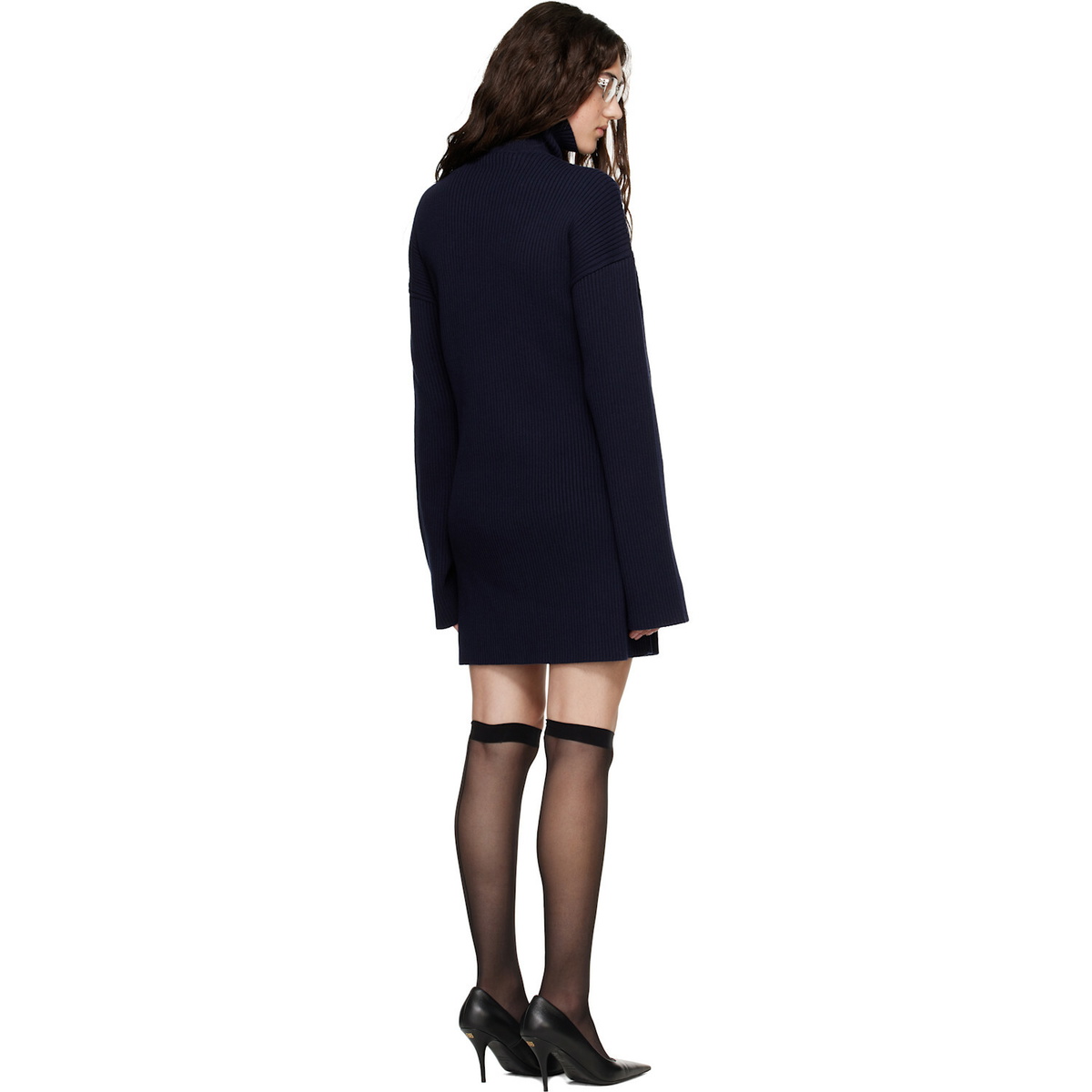 Balenciaga Navy Pinched Minidress