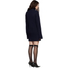 Balenciaga Navy Pinched Minidress