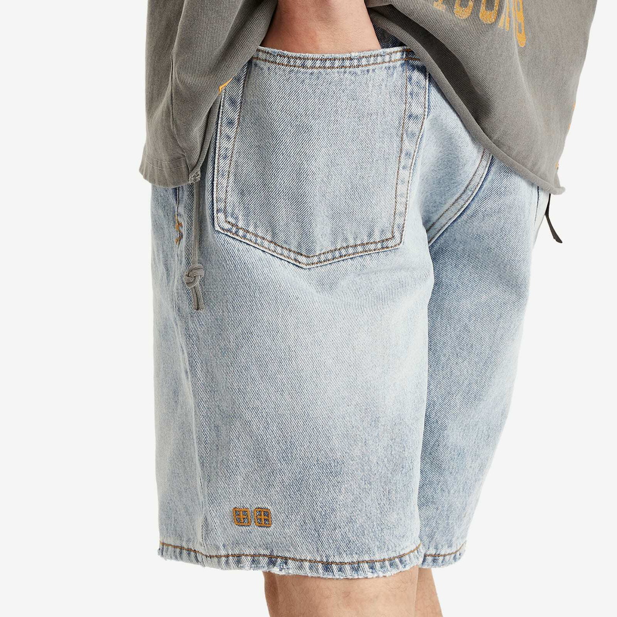 Ksubi Men's Anti K Denim Shorts in Bunker Blue