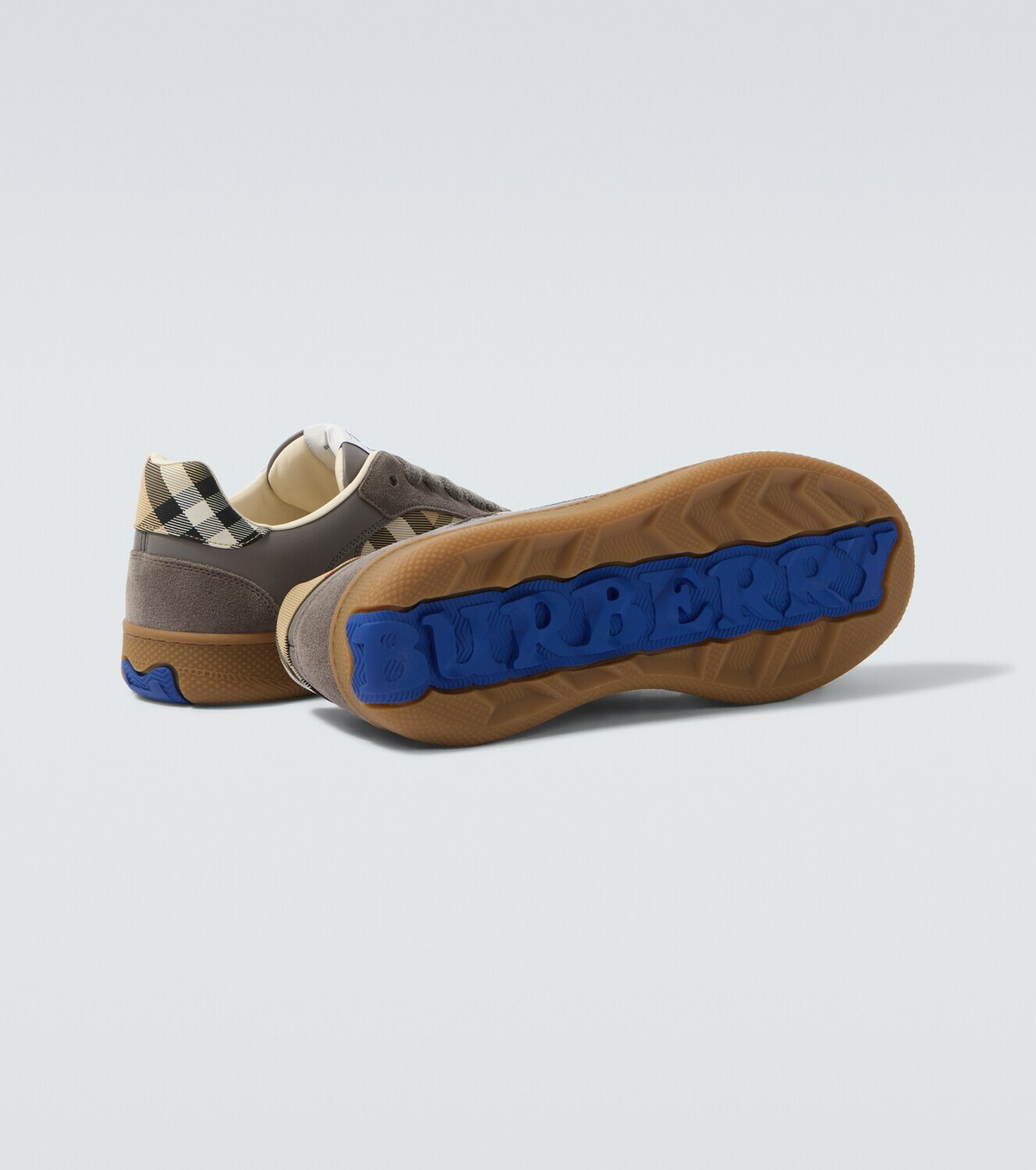 Burberry Terrace leather and suede sneakers