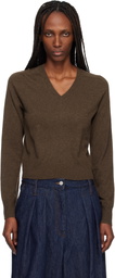 arch4 Brown Boston V-neck Sweater