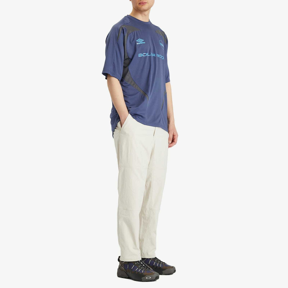 boiler room × umbro soccershirt Boiler Room Men's x Umbro Football Shirt in Blue Boiler Room