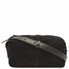 Mazi Untitled Dent Suede Cross Body Bag in Black 