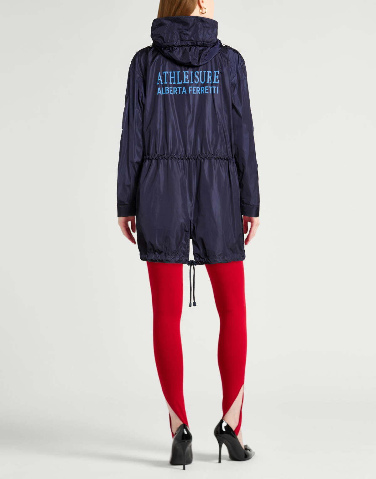 Alberta Ferretti Womens Overcoat & Trench Coat in Navy