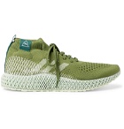 adidas Consortium - Pharrell Williams 4D Runner Embroidered Primeknit Sneakers - Green