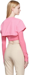 JACQUEMUS Pink ‘Le Double’ T-Shirt