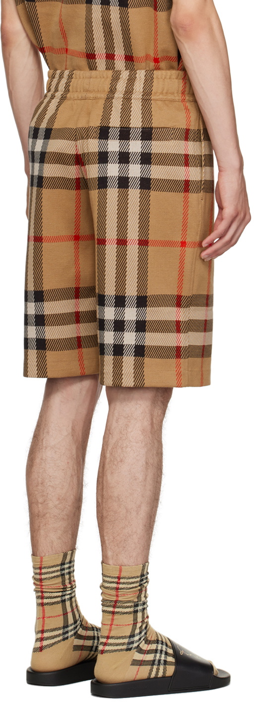 Burberry Beige Check Shorts