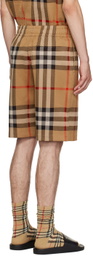Burberry Beige Check Shorts
