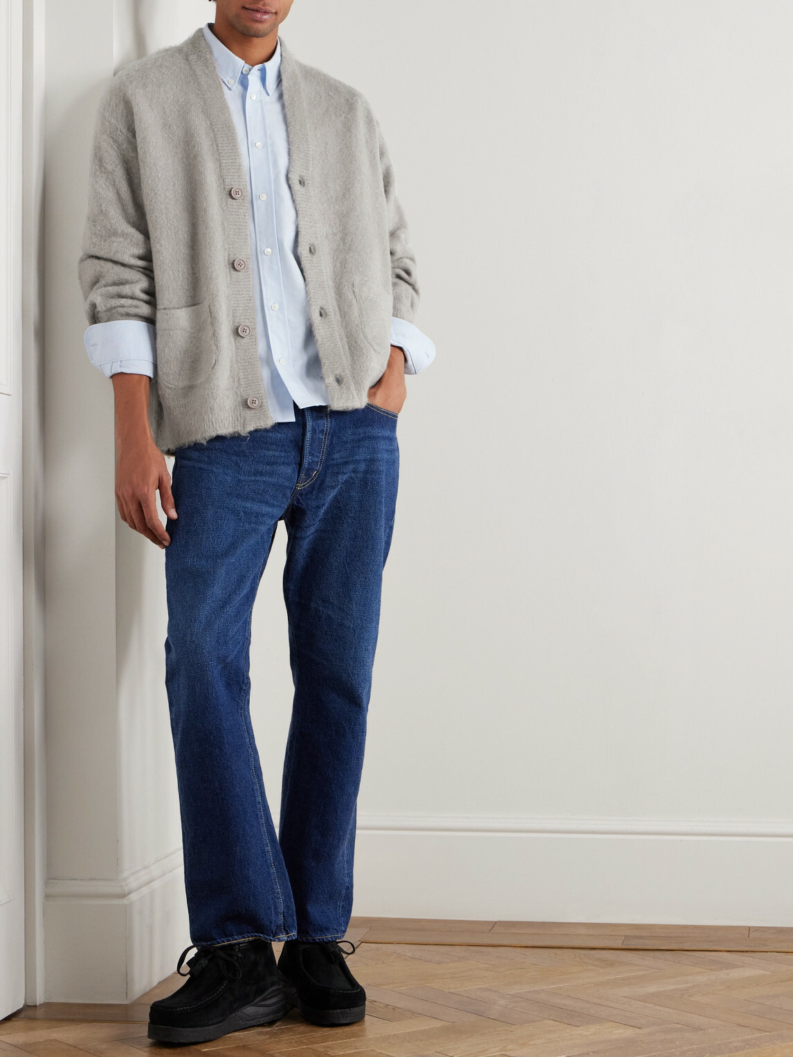 Remi Relief - Brushed-Knit Cardigan - Gray