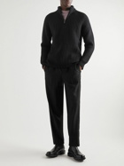 Massimo Alba - Ribbed Wool and Cashmere-Blend Half-Zip Sweater - Black