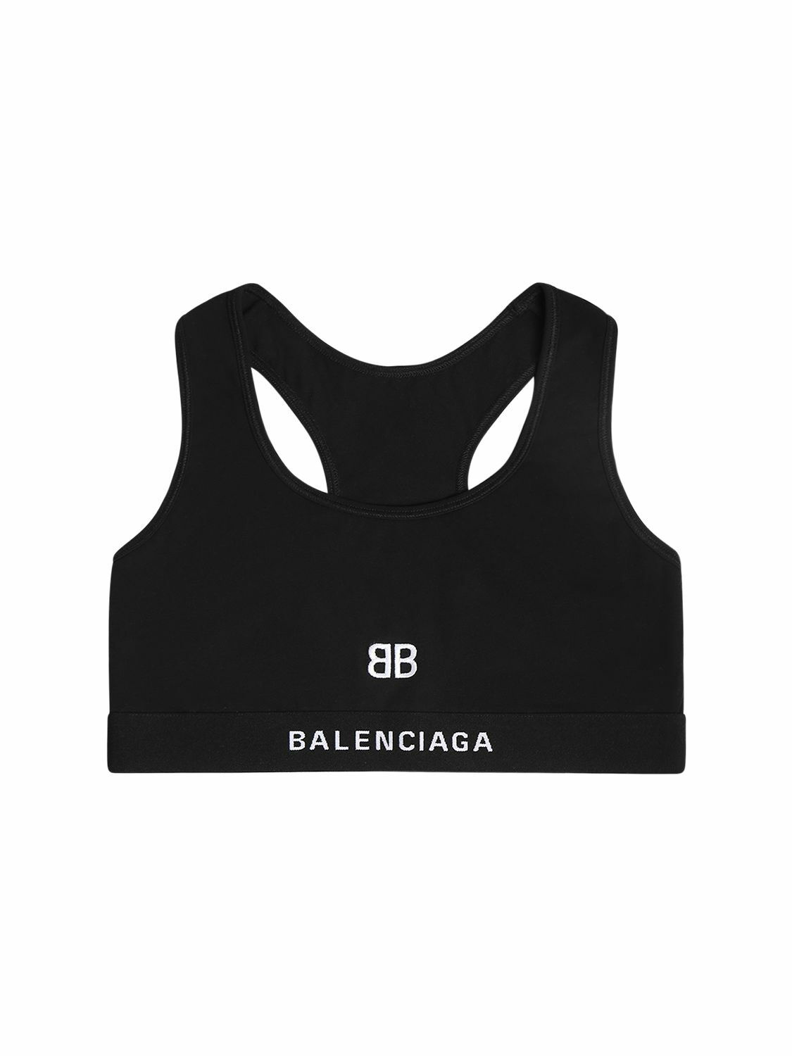 BALENCIAGA - Cotton Jersey Sports Bra Balenciaga