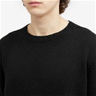 Palm Angels Men's Curved Logo Crew Knit in Black/White